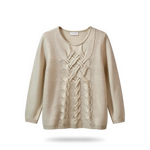 Laundry By Shelli Segal Sweaters - Laundry by Shelli Segal 100% Cashmere Cable Knit Sweater – Size L (NWOT)